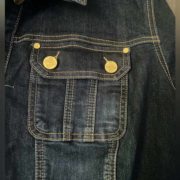 Dark Denim Spanner Jean Jacket, NWOT, sz 18W - Picture 4 of 6